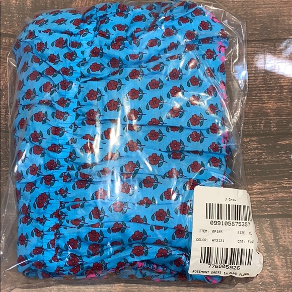 New J.Crew Dolman Sleeve Mini Dress Blue Floral AP185 - Picture 4 of 4